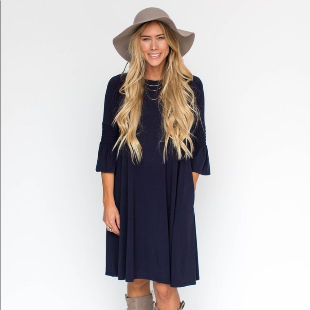 Agnes & Dora - Walker Dress - Navy with pockets!